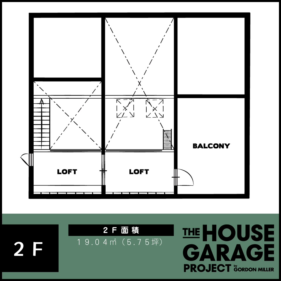 GARAGE平屋 間取り２F